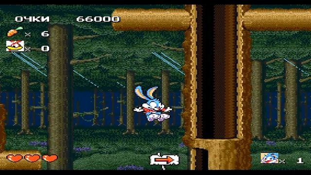 Sega - Tiny Toon Adventures или бешеный кролик Багс. смотреть онлайн