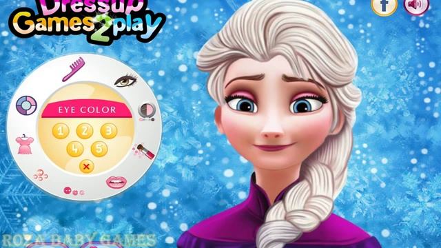 Эльза, забавный макияж ♥ Elsa Makeover Fun ♥ игра для детей смотреть онлайн