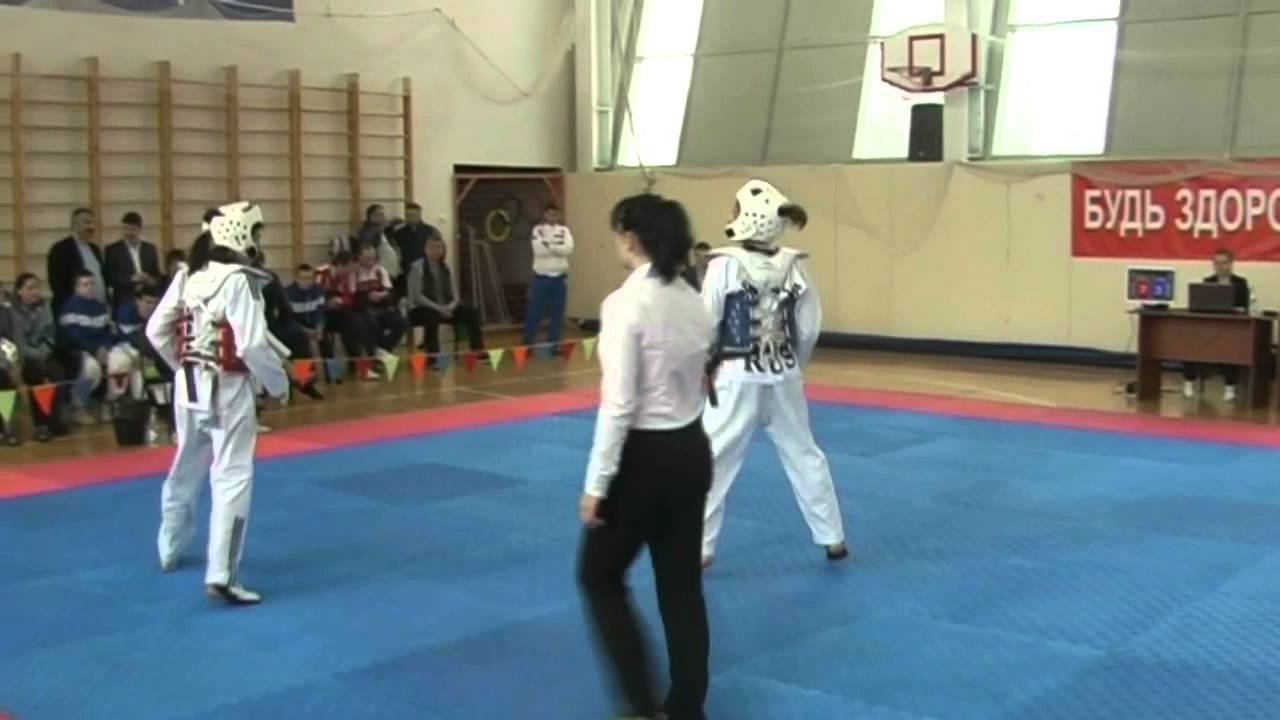 Taekwondo WTF. Спартакиада школьников. 07.04.2013 Рудерман-Пастушенко