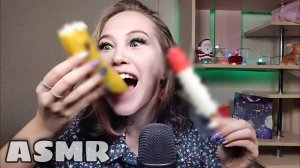 АСМР ИТИНГ БАНАНЧИКА И КРАСНОЙ ШАПКИ | ASMR EATING RED HAT AND BANANA