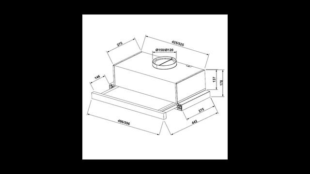Вытяжка встраиваемая в шкаф 50 см Kuppersberg смотреть онлайн