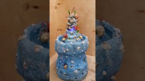 Напольный фонтан-водопад "Морской" для дома