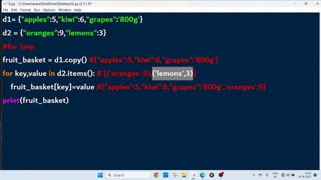 Merge Dictionaries #python | Combine | Concatenate Dicts | #programming #coding #telugu #interview