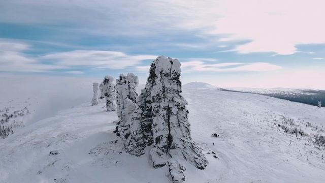 Маньпупунёр на вертолёте - зима 2022 | Северный Урал - столбы выветривания смотреть онлайн