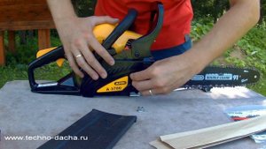 Установка шины и цепи на бензопилу Alpina