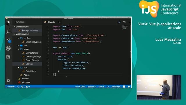 VueX: Vue.js applications at scale | Luca Mezzalira at iJS London 2018