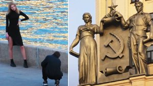 Прогулка по Москве (Россия): от высотки на Котельнической набережной по Солянке (апрель 2021)