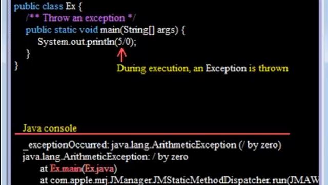 Exceptions 1. Output of a thrown exception смотреть онлайн