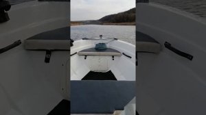 Лодка Finnsport 410, мотор Yamaha 30 HWCS.. Транцевые плиты. Тест на воде.. Апрель 2021 года