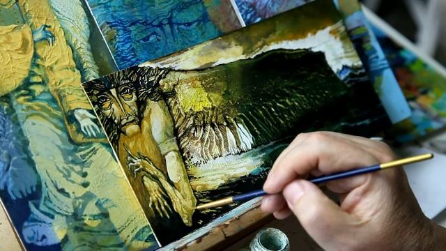 Интуитивное рисование с Сергеем Хахониным - рисуем падшего ангела - часть 4 (из 6)