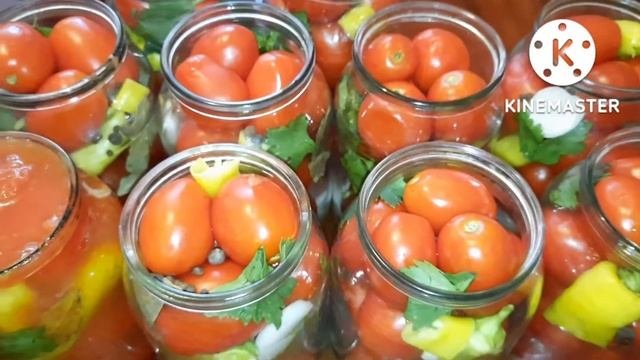 Маринованные помидоры на зиму в собственном соку #консервация #заготовкиназиму #помидорыназиму