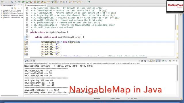 # 101 NavigableMap Interface in Java with Example | Java NavigableMap Interface | NavigableMap |Jav
