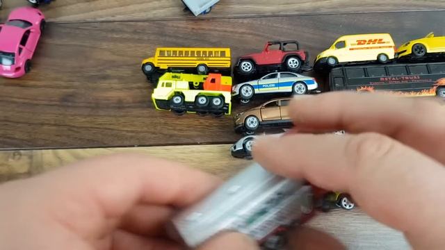 Several boxes full of cars