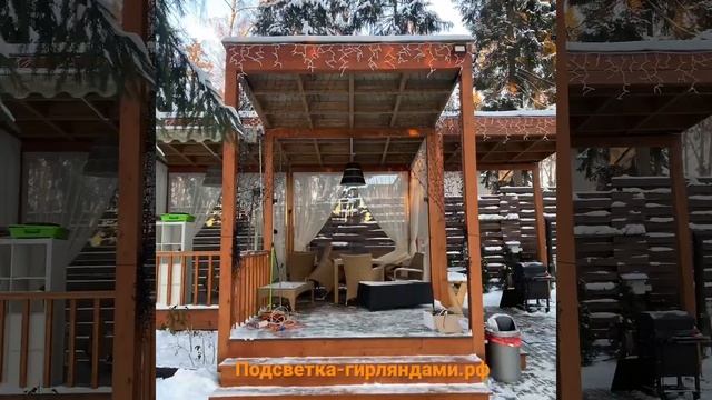 ✨Новогодняя подсветка дома❗️ #подсветкадома#новогоднееукрашение#новогоднееосвещениекоттеджа