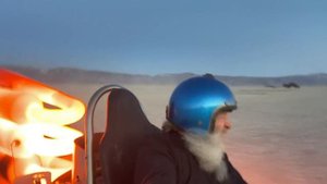Crazy Rocketman: Riding the "Beast" jet engine go kart.