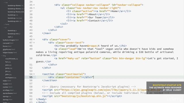 014 Bootstrap Project Code a Hipster Startup Website Tutorial смотреть онлайн