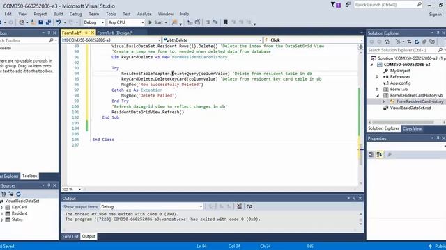20 Visual Basic 2015  Code the Delete Button Click Handler