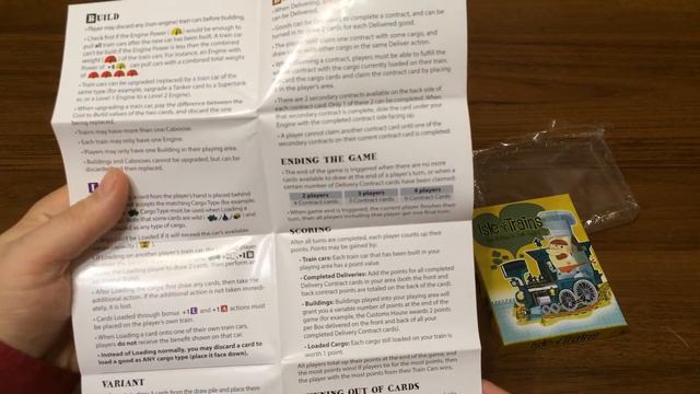 Распаковка настольной игры Isle of Trains смотреть онлайн