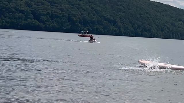 living by a lake in my camper van