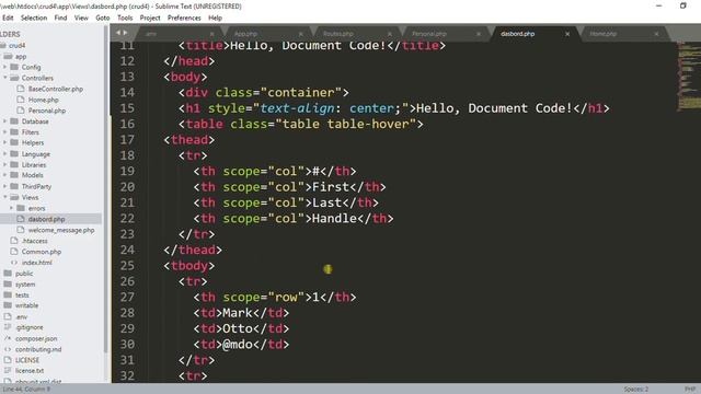 Simple CRUD in Codeigniter 4 and Bootstrap