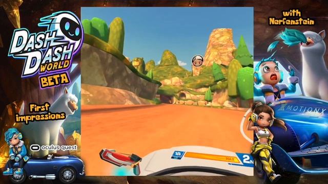 DASH DASH WORLD RACING VR OCULUS QUEST - Beta first impressions of this kart racer in VR смотреть онлайн