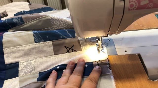 Сборка окантовка лоскутного покрывала