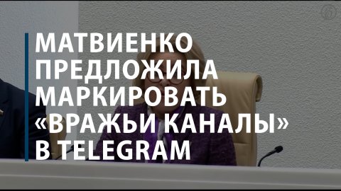 Матвиенко предложила маркировать «вражьи каналы» в Telegram