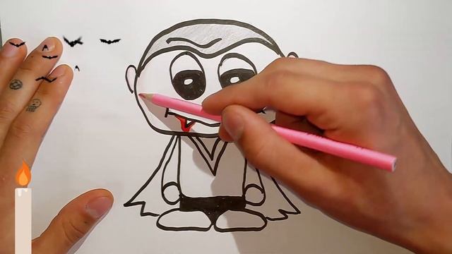 Draw a vampire for kids to Halloween | Рисуем вампира на Хэллоуин смотреть онлайн