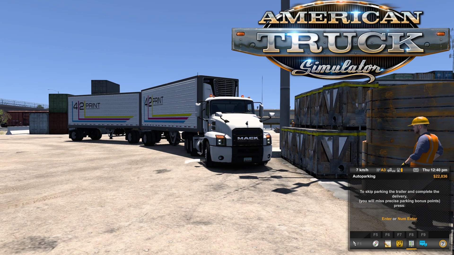 American Truck Simulator - Перевозим шторы (16 тонн) - Logitech G29