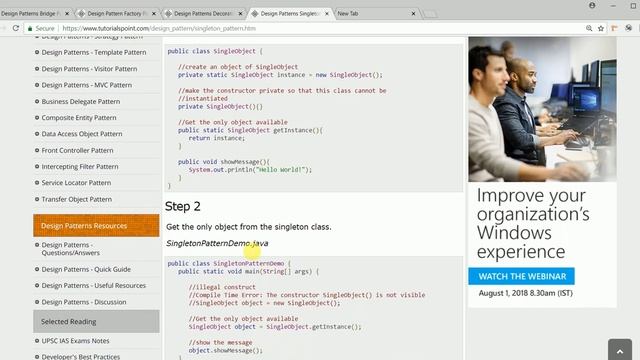 Singelton Design Pattern смотреть онлайн
