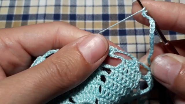 ?Салфетка крючком "Голубая ромашка",( 1-13 ряд ). Вяжем вместе! смотреть онлайн