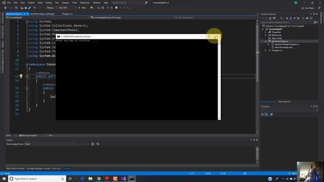 Changing a console app to a windows form app in C# смотреть онлайн