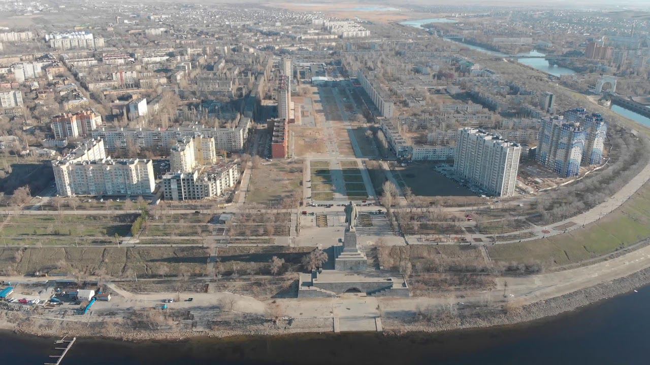 Заканальная часть Красноармейского р-на Волгограда с высоты в 250м