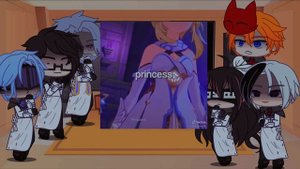 Fatui Harbingers react to The Travelers (Genshin)