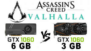 GTX 1060 6 Гб vs 3 Гб (GTX 1066 vs GTX 1063) в Assassins Creed Valhalla