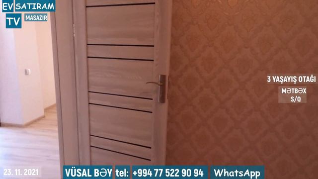 MASAZIRDA, 52 000 MANATA 3 OTAQLI EV SATILIR/Недвижимость в Баку / EV SATIRAM TV/ HƏYƏT EVLƏRİ 2021 смотреть онлайн