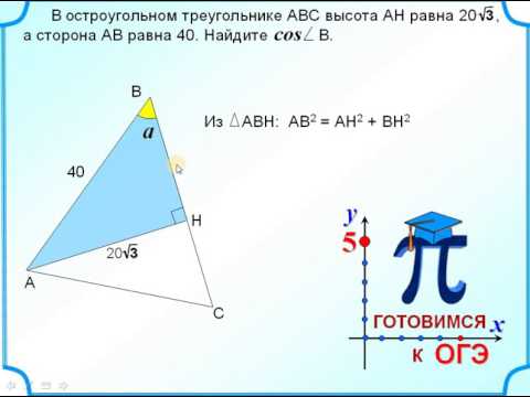 Тригонометрия в прямоугольном треугольнике