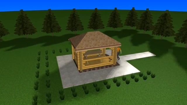 Беседка Б1 3 на 4 в к-3 коттедж смотреть онлайн