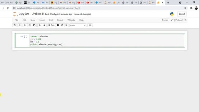HOW TO DISPLAY CALENDAR BY TAKING INPUT FROM USER IN PYTHON смотреть онлайн
