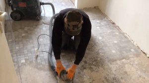 Алмазная шлифовка старой плитки .