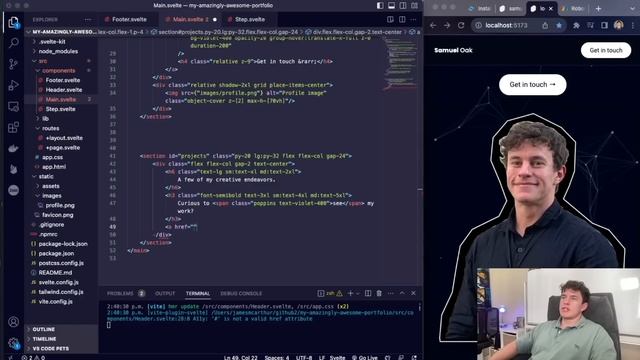 SvelteKit & TailwindCSS Tutorial – Build & Deploy a Web Portfolio смотреть онлайн