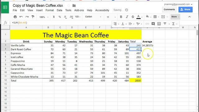Working with functions and percentage in Google Sheets