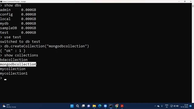 BIG DATA ANALYTICS: MongoDB - Create and Drop Collection