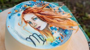 Торт "Дева". Рисуем на творожном ганаше- Я - ТОРТодел!