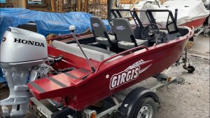 Girgis 390, двойная консоль, каленые стекла, мотор Honda 30. Обзор и отгрузка лодки