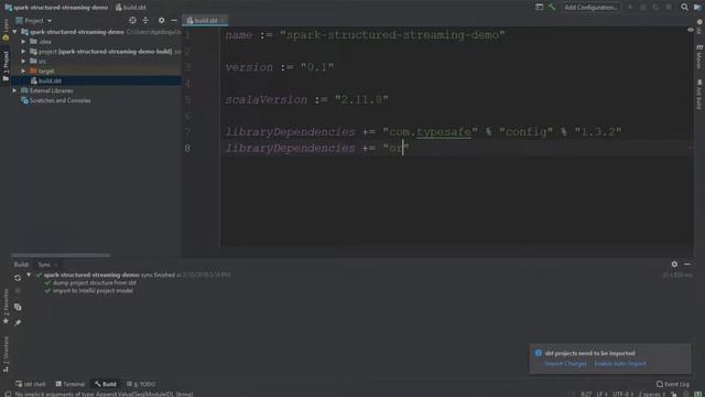 Spark Structured Streaming - Setup Scala and sbt Project using IntelliJ смотреть онлайн