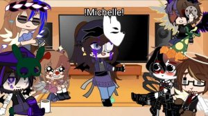 Aftons + Henry react to Michaels Aus//Bad Apple//Gacha club