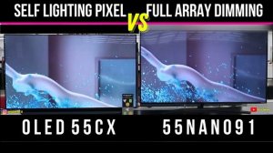 LG OLED 55CX vs LG NanoCell 55NANO91 || Self-LIT OLED vs Full Array Dimming Comparison