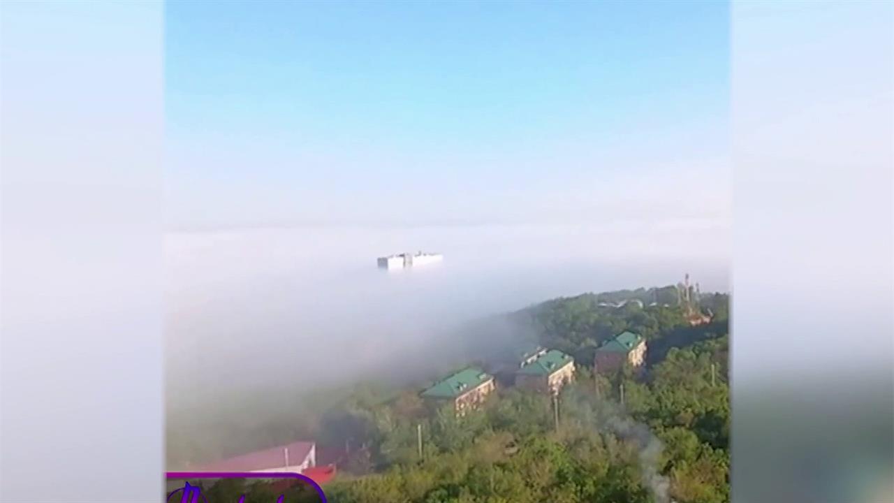 Густой туман окутал весь Владивосток