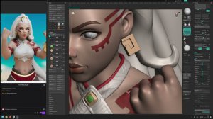 Zbrush Иллаой из league of legends, запись стрима с twitch #2